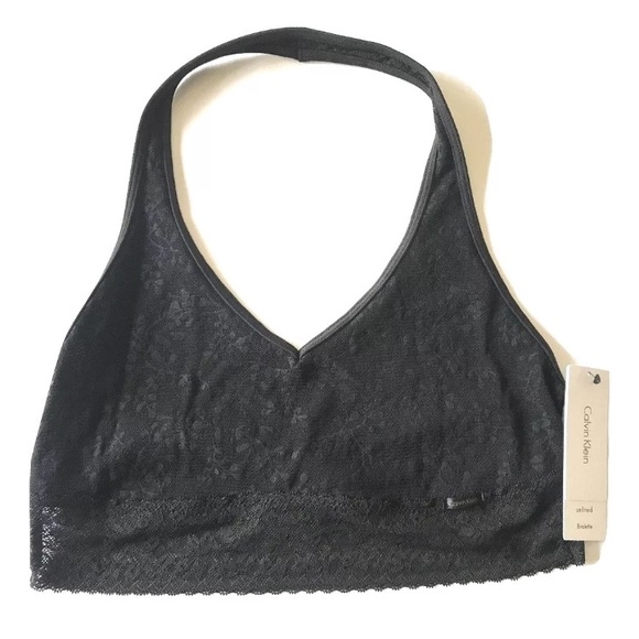 Calvin Klein Other - Calvin Klein Black Lace Halter Style Bralette